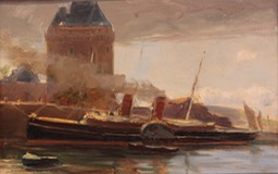 Farquhar M Knowles Boat at Harbour Unframed Final 