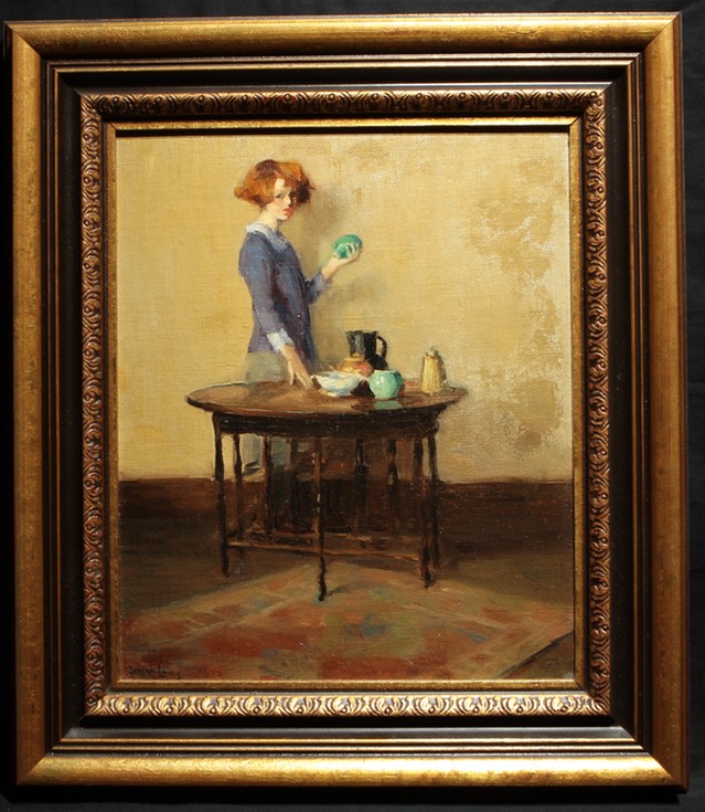 Marion Girl with a Green Vase Framed Final